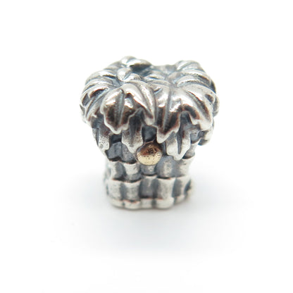 PANDORA 14K Gold & 925 Sterling Silver Palm Tree Bead Charm