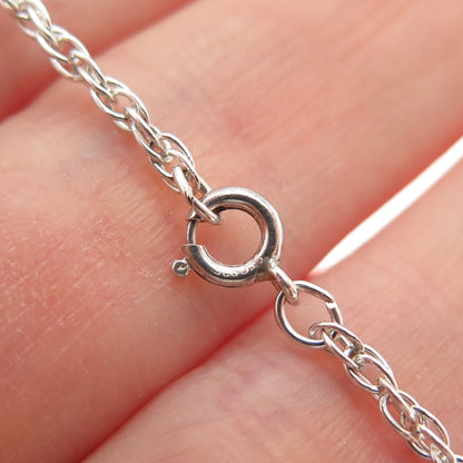 925 Sterling Silver Vintage Oxidized Celtic Cross Singapore Chain Necklace 20"