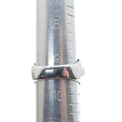 925 Sterling Silver Round-Cut Shaped C Z Ribbed Domed Ring Size 9.5