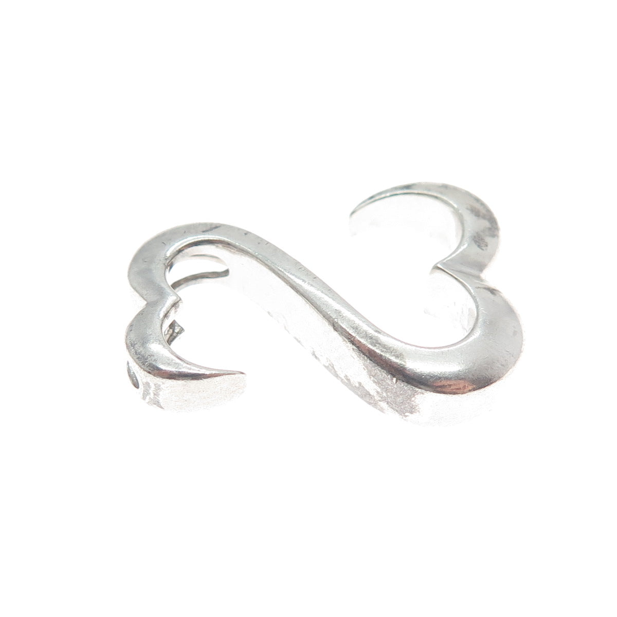 925 Sterling Silver Open Heart Minimalist Slide Pendant