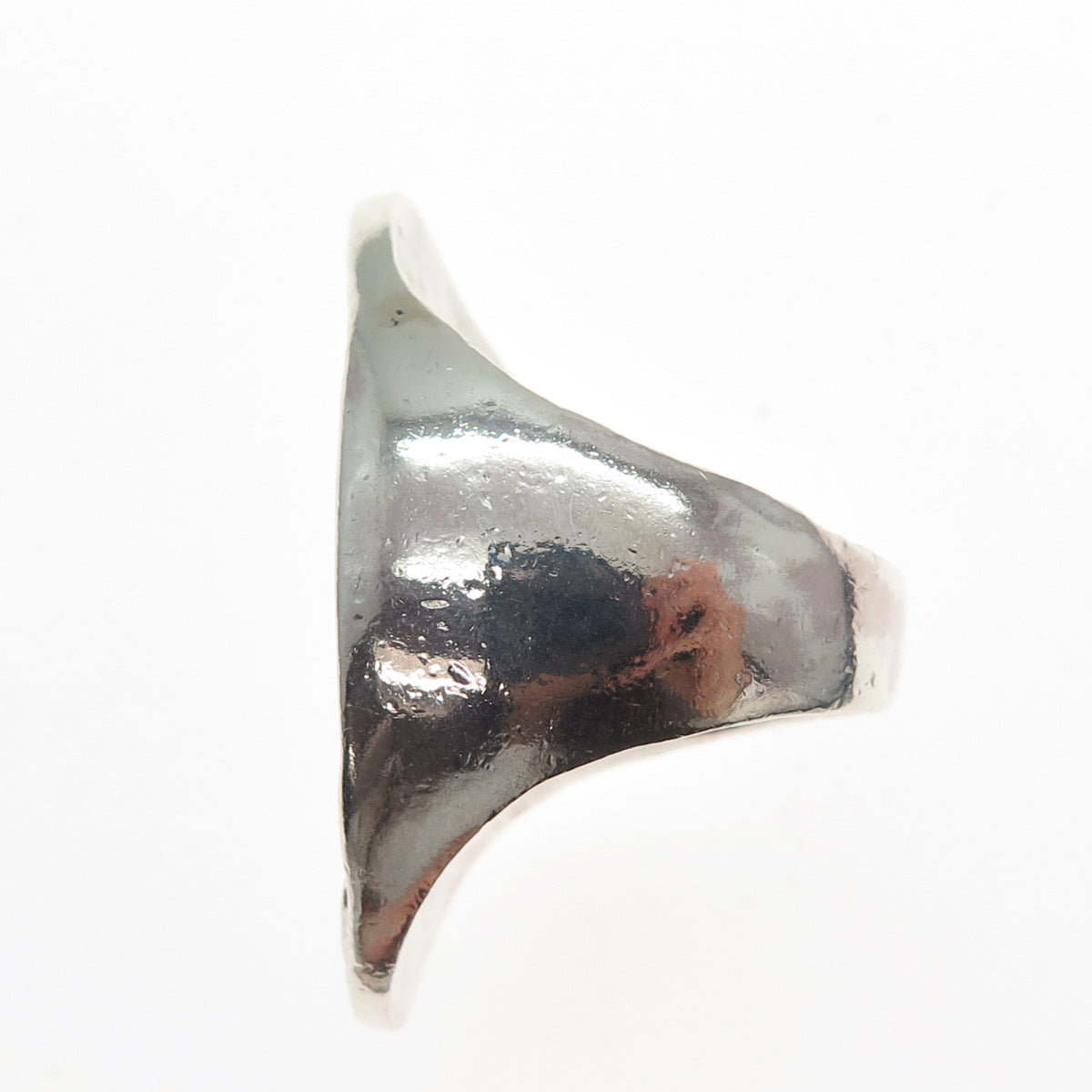 925 Sterling Silver Vintage Modernist Dragon Skin Ring Size 6.5