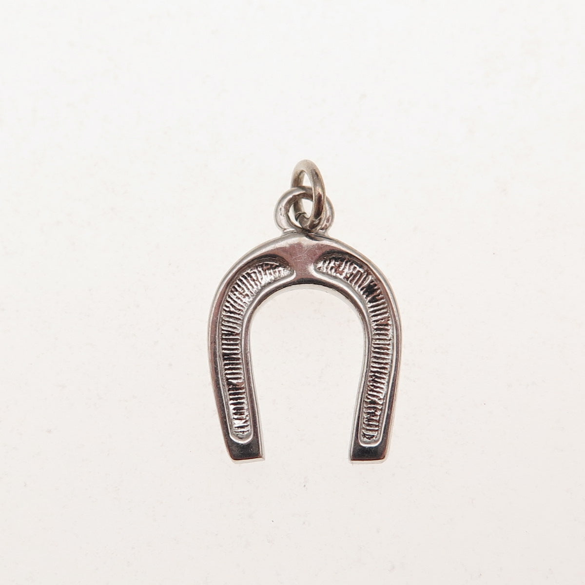 Carla 14K White Gold Vintage Horseshoe Good Luck Charm Pendant