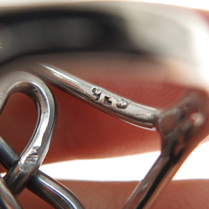 925 Sterling Silver Vintage Mexico Knot Oxidized Ring Size 7.25