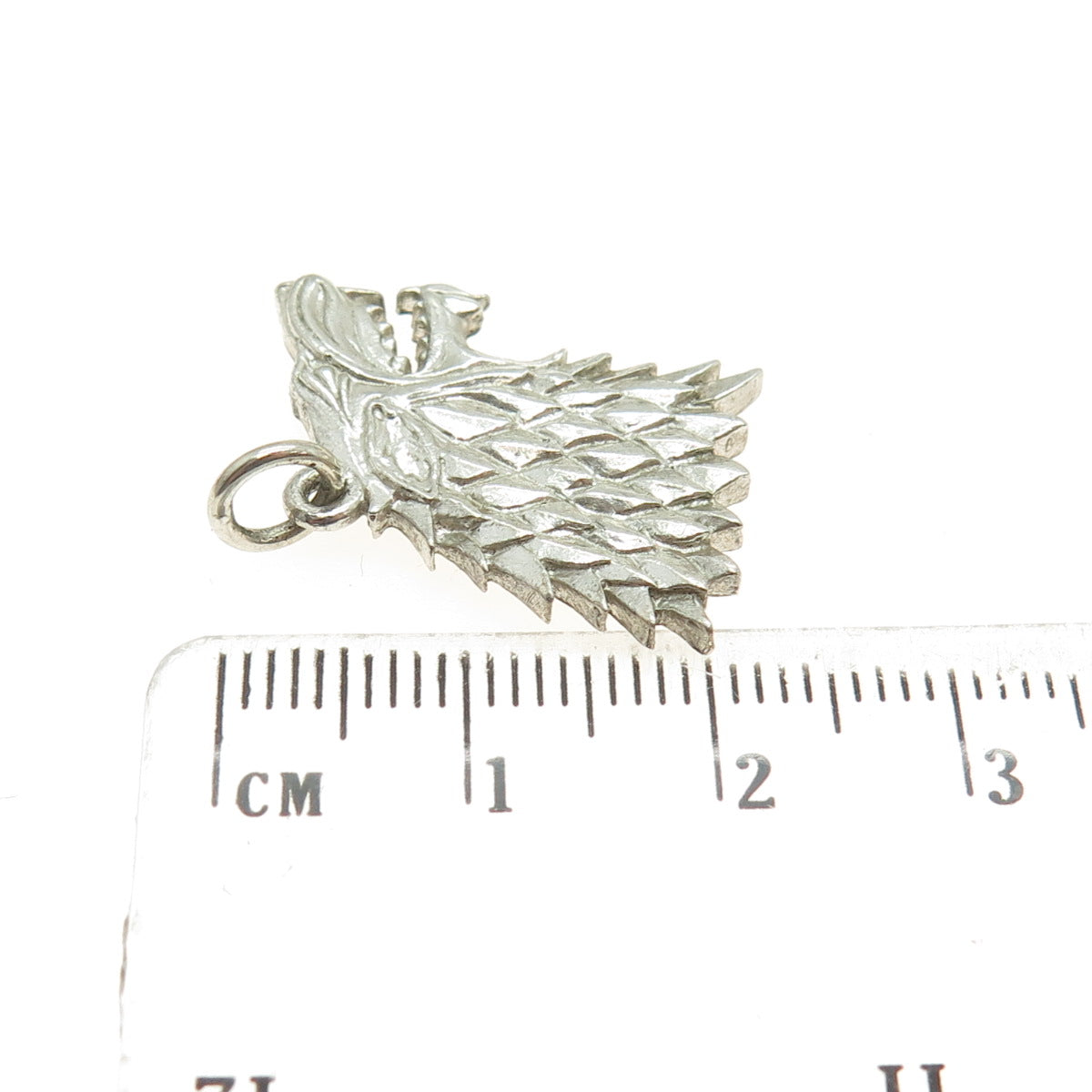 925 Sterling Silver Vintage USA Game of Thrones Stark Wolf Pendant