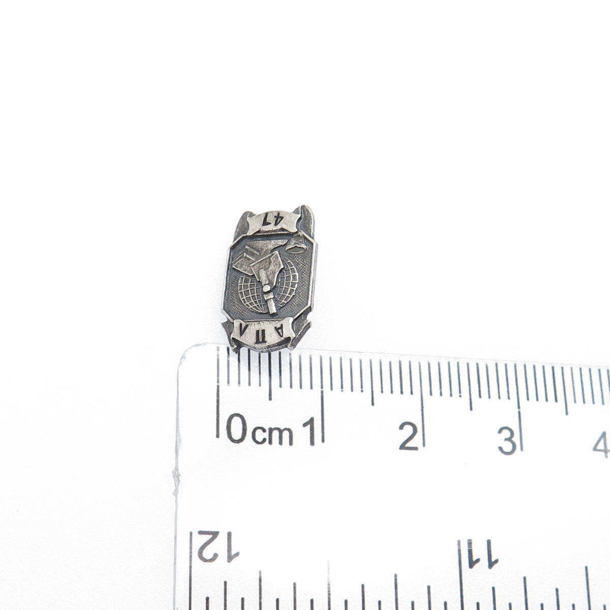METAL ARTS CO. 925 Sterling Silver Vintage Scientist Oxidized Minimalist Brooch