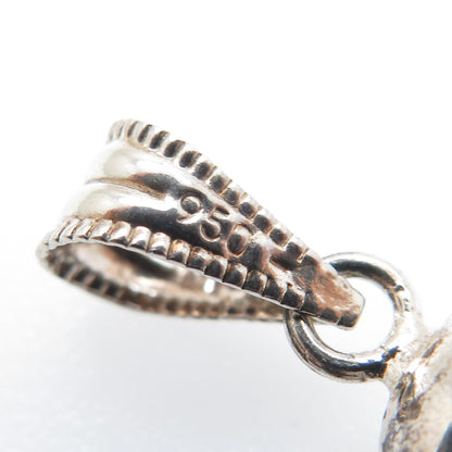 950 Silver Vintage Friendly Dolphin Charm Pendant