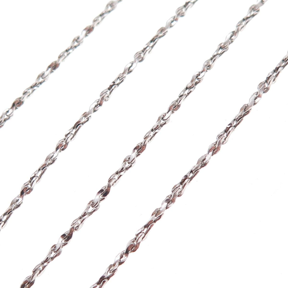 Caco 925 Sterling Silver Vintage S-Shape Chain Necklace 16"