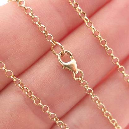 925 Sterling Silver Gold Plated Real Doublet Lapis Lazuli Modernist Necklace 36"