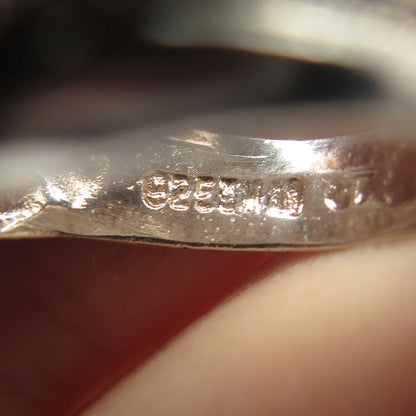 925 Sterling Silver Vintage Dotted Ribbed Wide Ring Size 7
