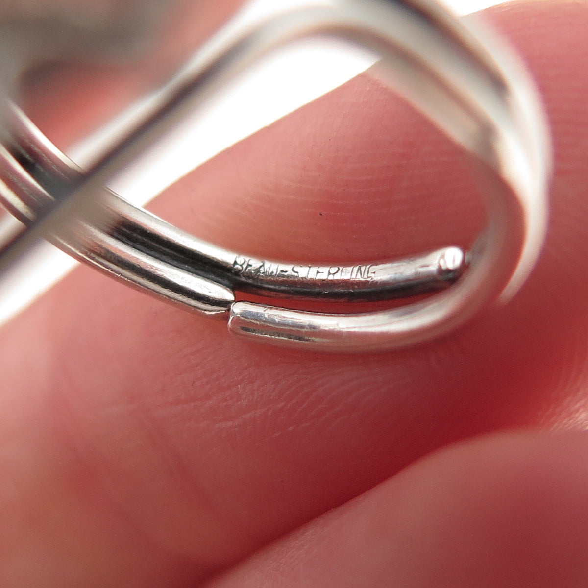 Beau 925 Sterling Silver Vintage Modernist Oxidized Adjustable Ring Size 5.5