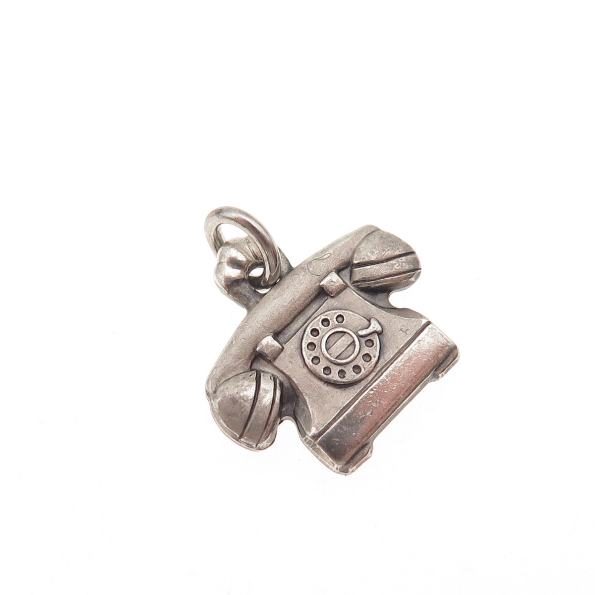 O.C. Tanner Sterling Silver Antique Art Deco Retro Rotary Phone Charm Pendant