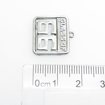 WELLS 925 Sterling Silver Vintage "Class of 1966" Charm Pendant