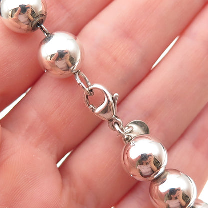 Tiffany & Co. 925 Sterling Silver Vintage HardWear Ball Beaded Bracelet 6.5"