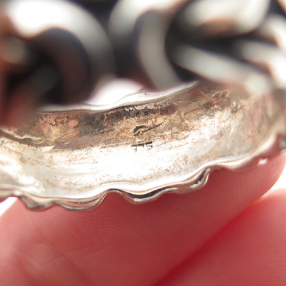 925 Sterling Silver Vintage Byzantine Oxidized Band Ring Size 10.75