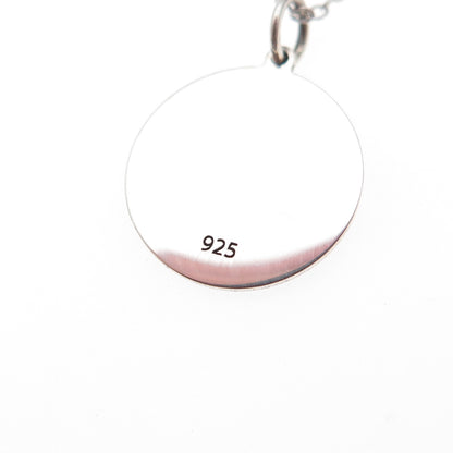 925 Sterling Silver Enamel Sunshower Cloud & Raindrop Cable Chain Necklace 18"