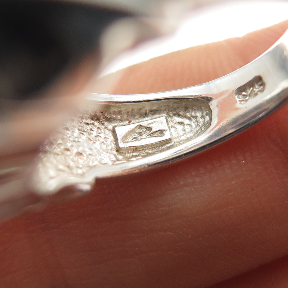 ALON DILLER 925 Sterling Silver 2-Tone Vintage Real Smoky Quartz Ring Size 6.25