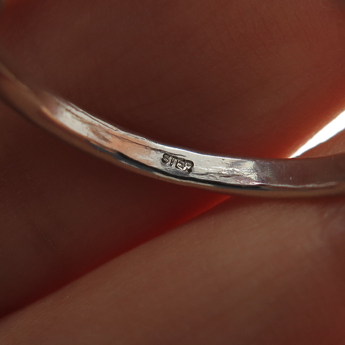 925 Sterling Silver Vintage Real Pink Topaz Modernist Ring Size 8.5