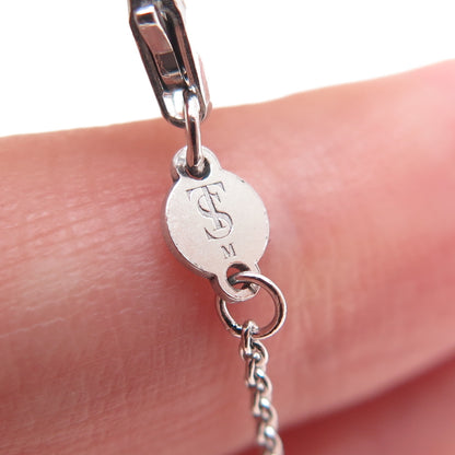 SYLVIA TOLEDANO Sterling Silver 2-Tone C Z North Star Cable Chain Necklace 18"