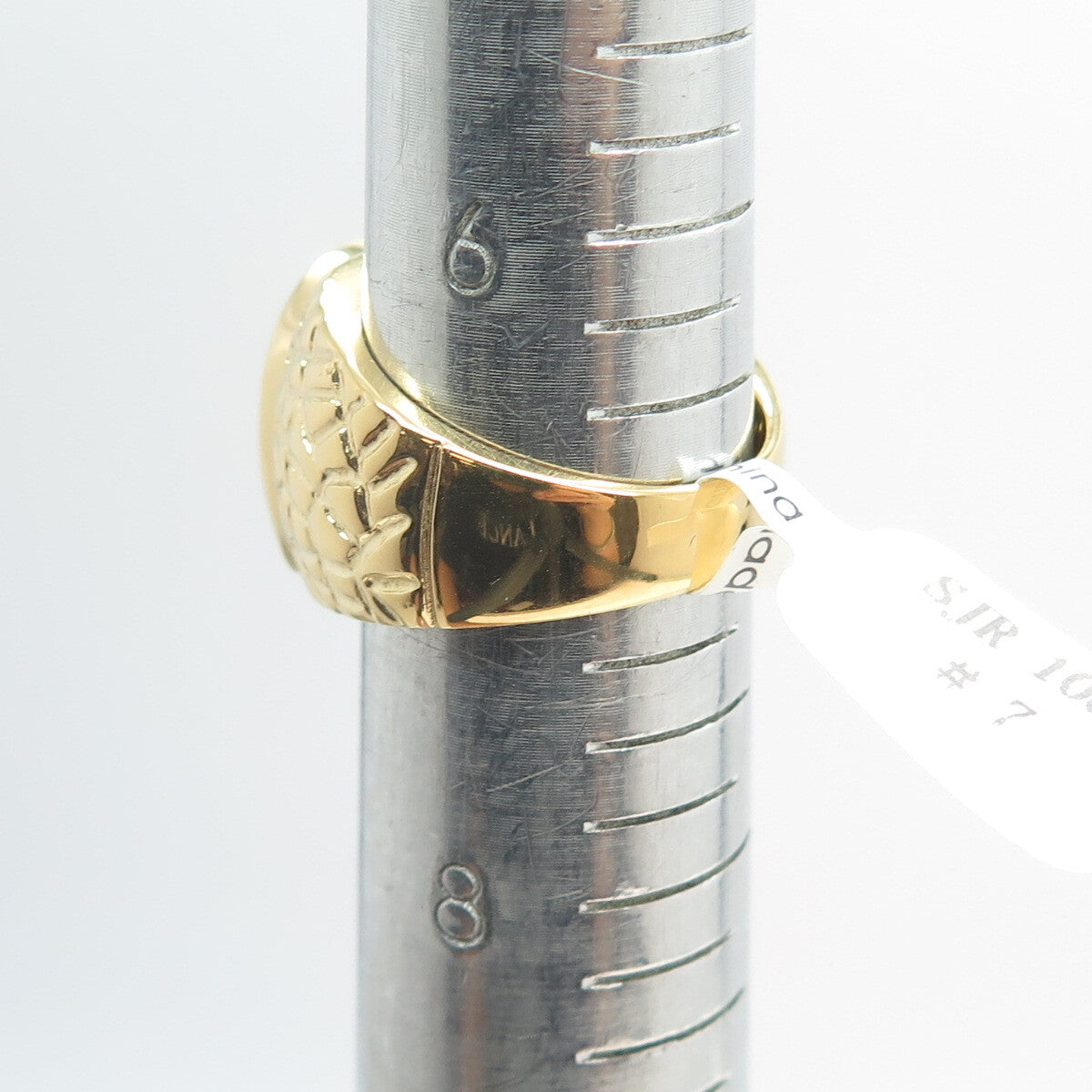 925 Sterling Silver Gold Plated Pave C Z Horseshoe For Good Luck Ring Size 7