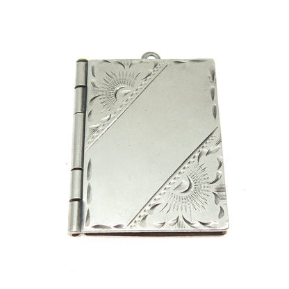 925 Sterling Silver Antique Art Deco St Mary Miraculous Religious Locket Pendant