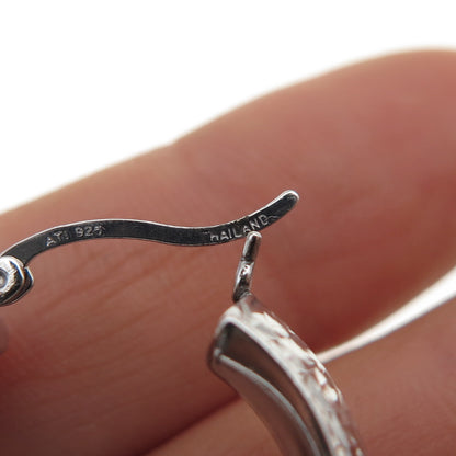 ANNIKA WITT 925 Sterling Silver Diamond-Cut Hoop Earrings