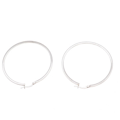 Han 925 Sterling Silver Tube Hoop Earrings