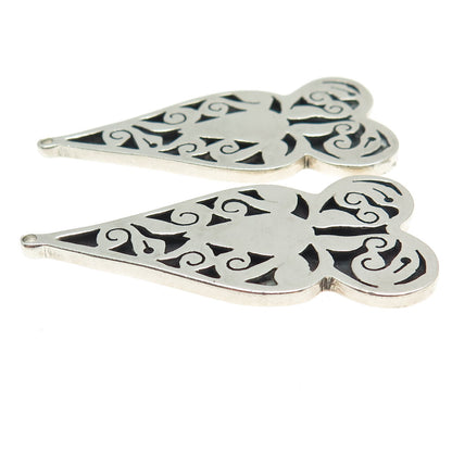 925 Sterling Silver Vintage Mexico Bohemian Jacket Earrings