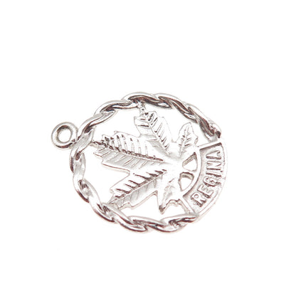Rembrandt 925 Sterling Silver Vintage Regina Maple Leaf Mini Charm Pendant