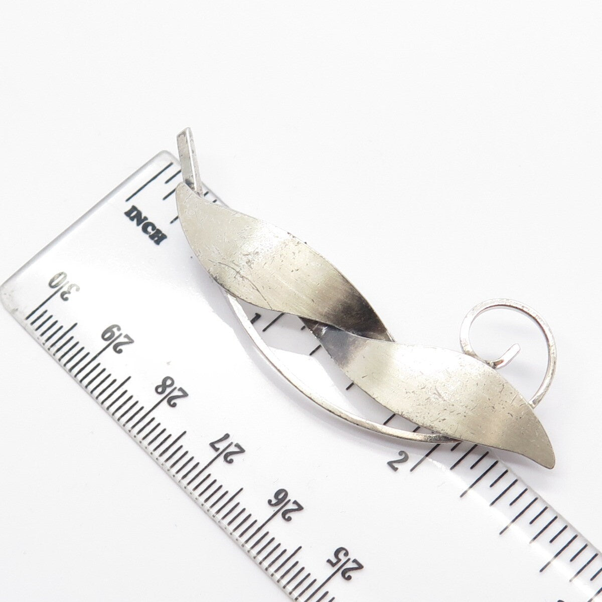 925 Sterling Silver Vintage Modernist Pin Brooch