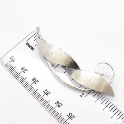 925 Sterling Silver Vintage Modernist Pin Brooch