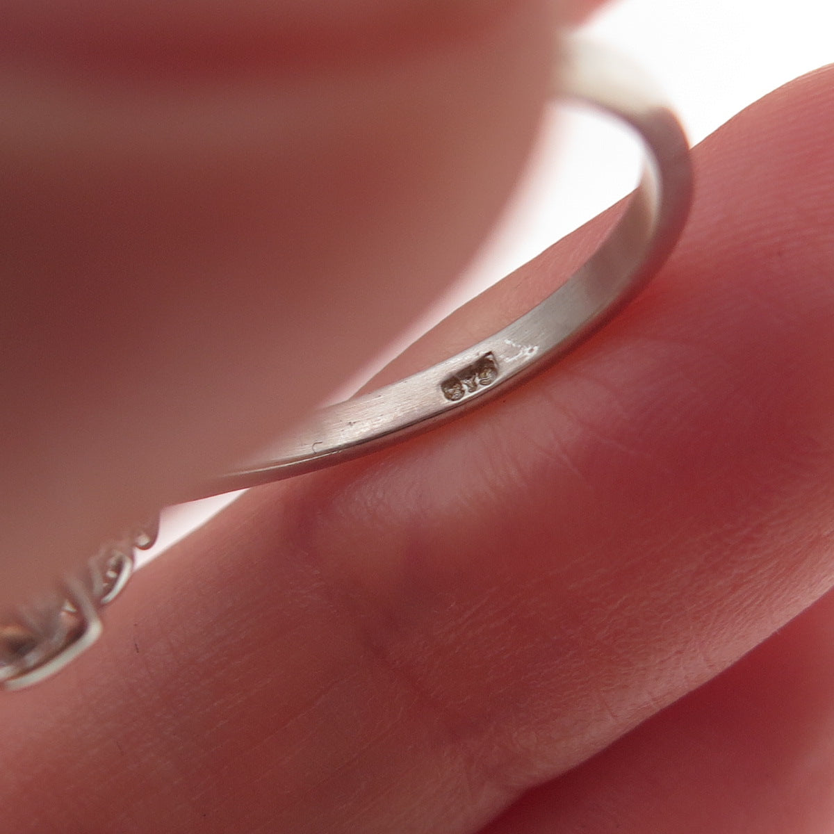 Chuck Clemency 925 Sterling Silver Round-Cut C Z Ring Size 8