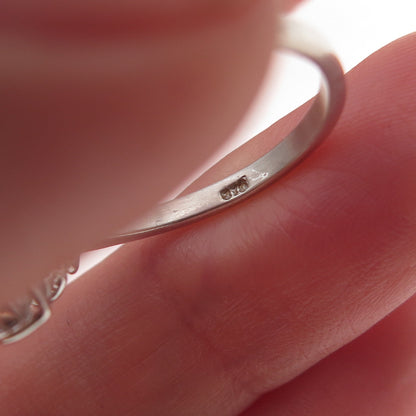 Chuck Clemency 925 Sterling Silver Round-Cut C Z Ring Size 8