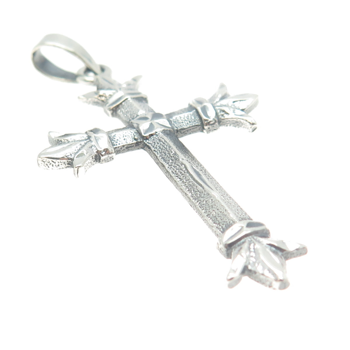 925 Sterling Silver Vintage West Syrian Cross Pendant