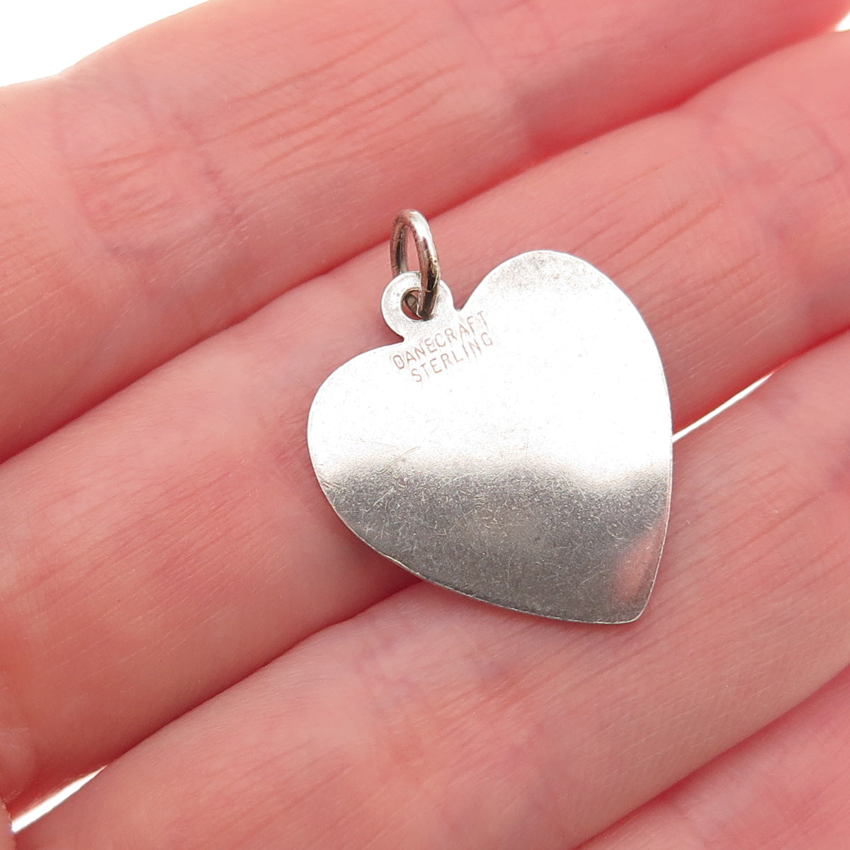 Danecraft 925 Sterling Silver Vintage Engraved Adell Heart Mini Charm Pendant
