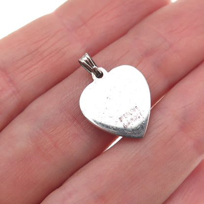 Lamode 925 Sterling Silver Vintage Heart Mini Charm Pendant