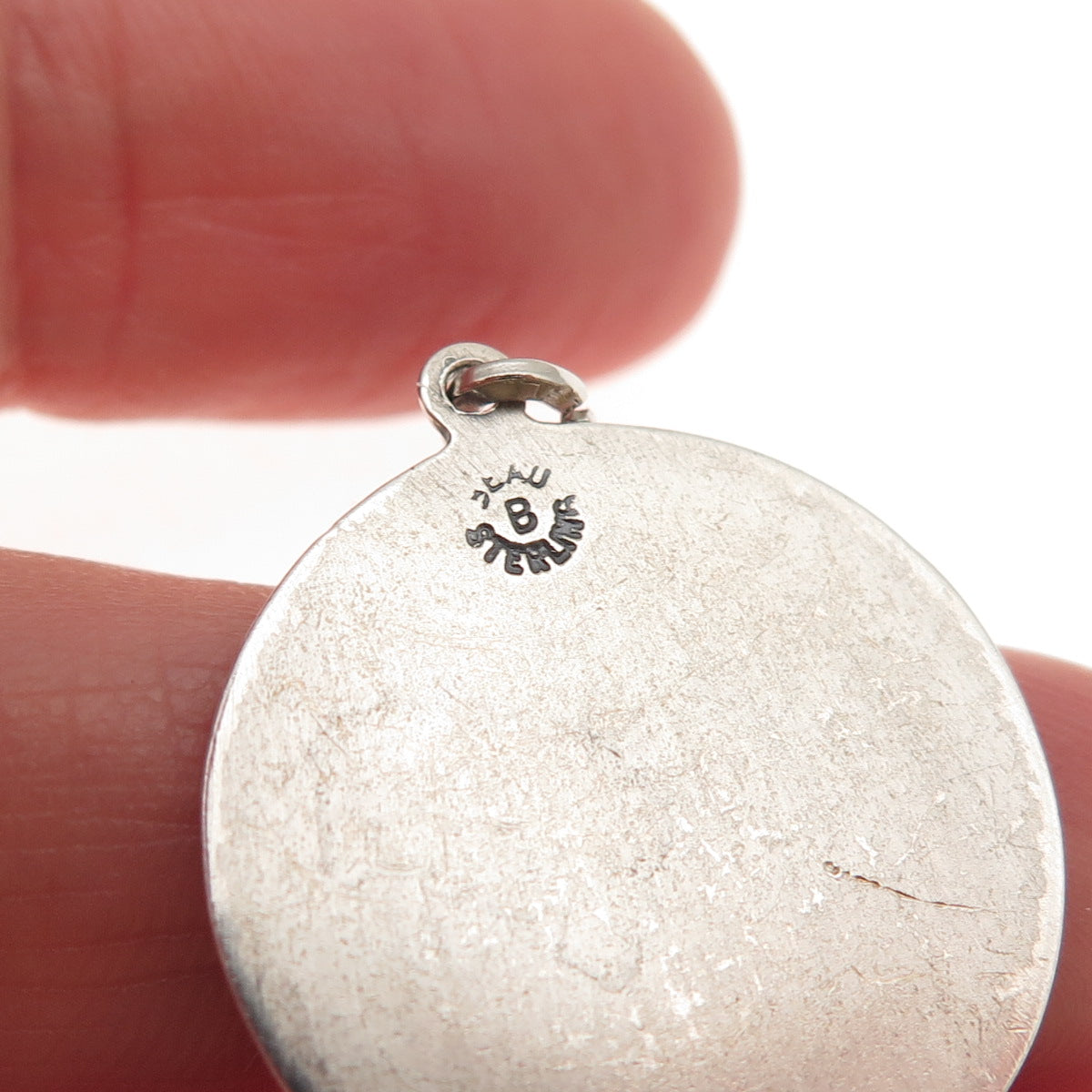 Beau 925 Sterling Silver Vintage Sea World San Diego Oxidized Charm Pendant