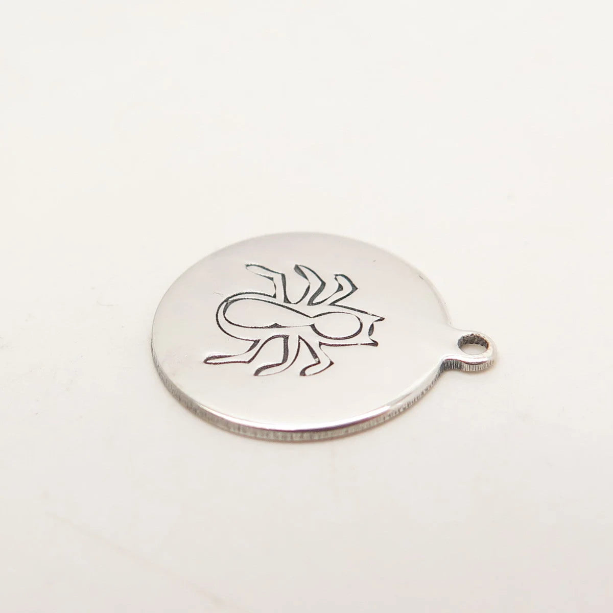 925 Sterling Silver USA Two In Town Spider Charm Pendant