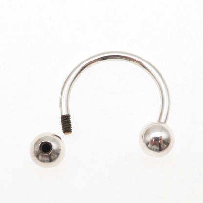 925 Sterling Silver Vintage Screw Ball Key Ring
