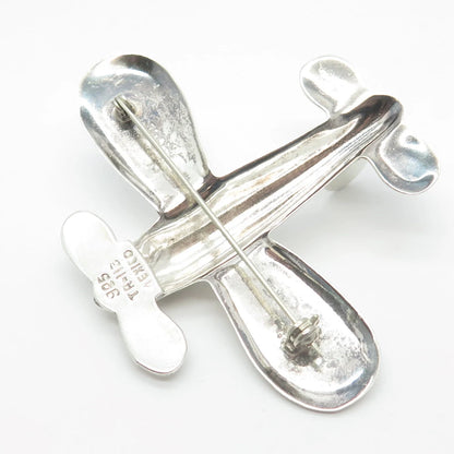 925 Sterling Silver Vintage Mexico Helicopter Pin Brooch