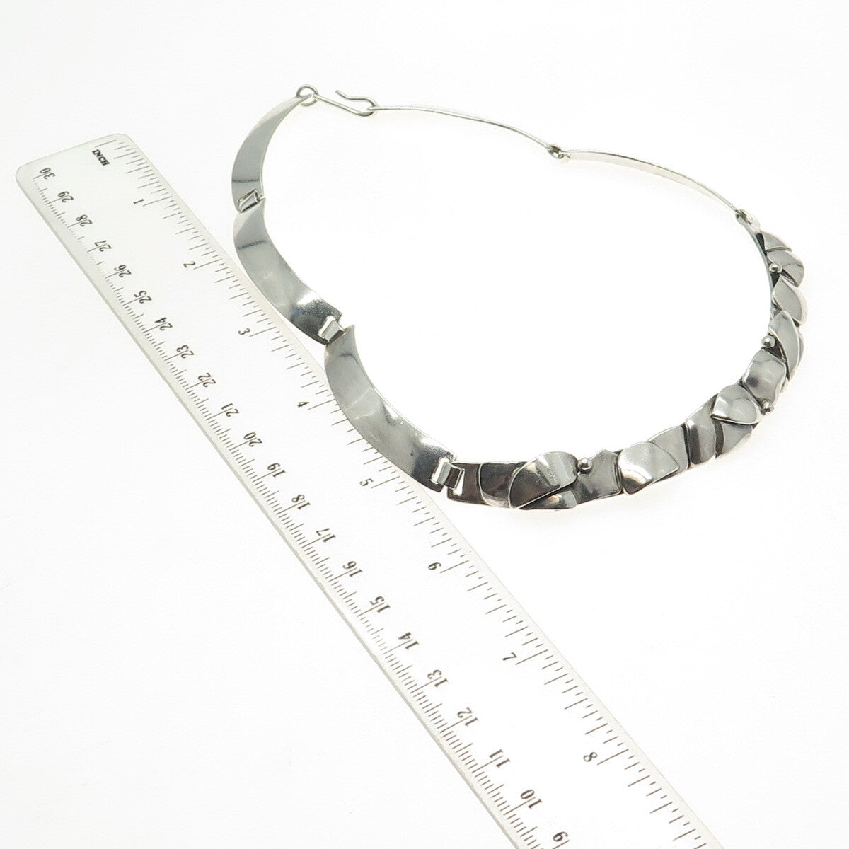 KAI ORIGNAL 925 Sterling Silver Vintage Modernist Necklace 14"