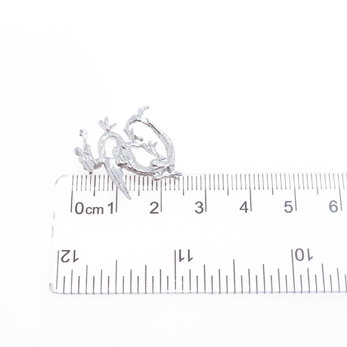 925 Sterling Silver Vintage Royal Dragon Slide Charm Pendant