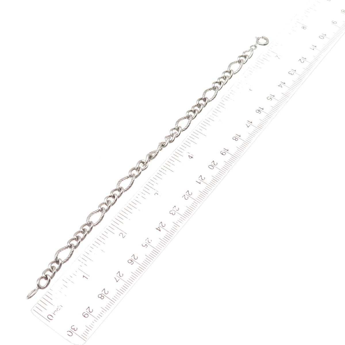 Winard 925 Sterling Silver Vintage Figaro Link Bracelet 7"