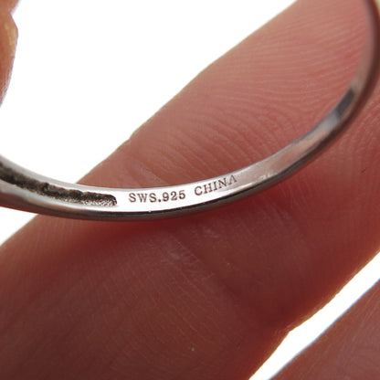 925 Sterling Silver Real Sleeping Beauty Turquoise Ring Size 9.25