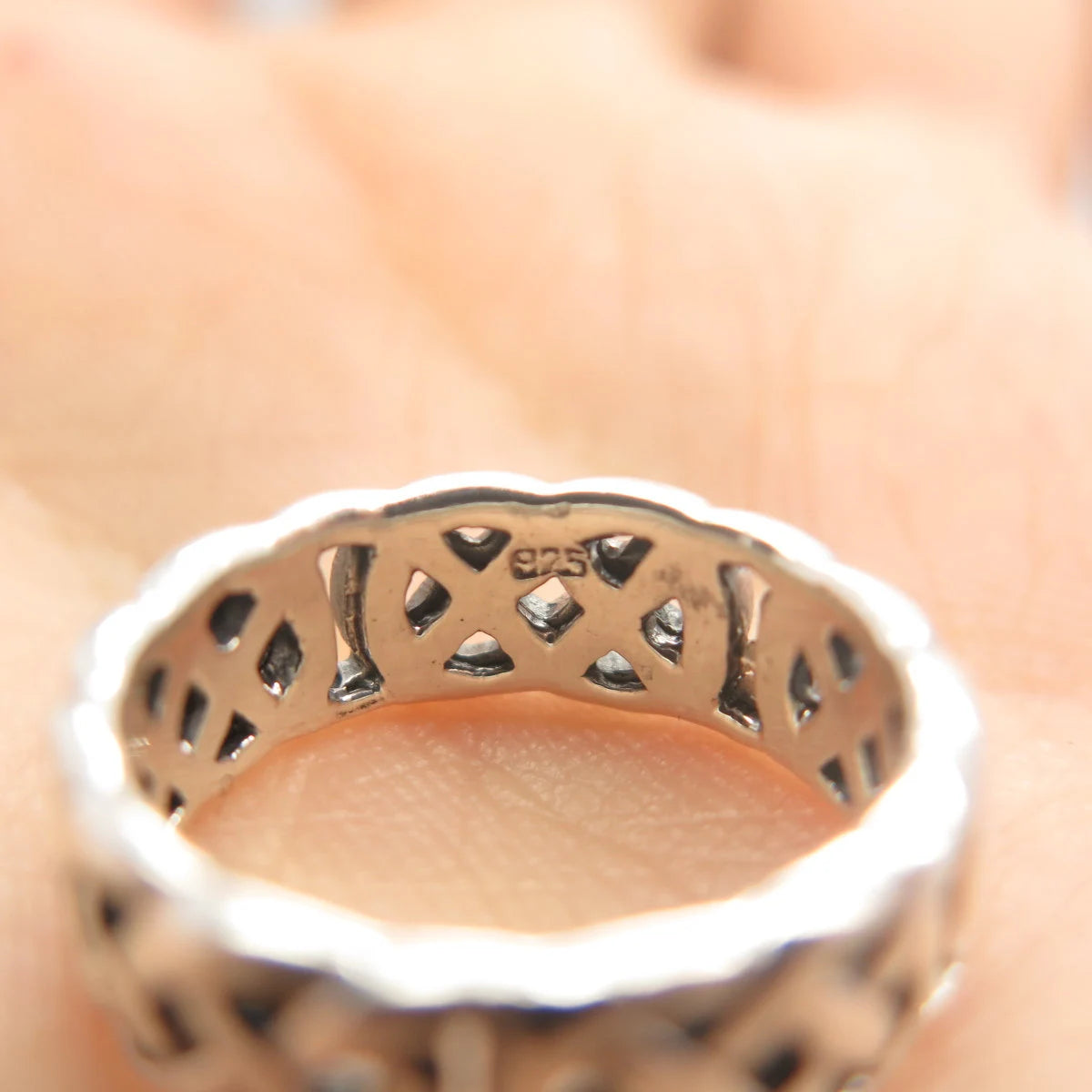 925 Sterling Silver Vintage Celtic Band Ring Size 5