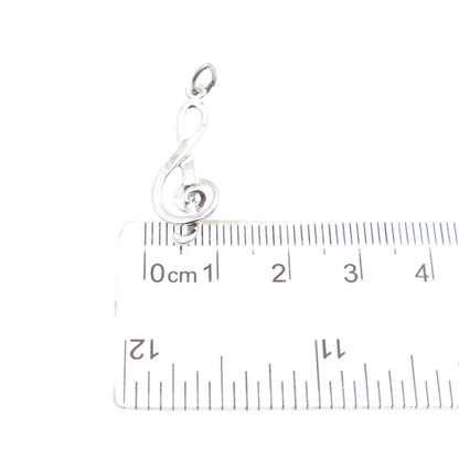 GRIFFITH & SONS CO. 925 Sterling Silver Vintage Treble Clef Charm Pendant