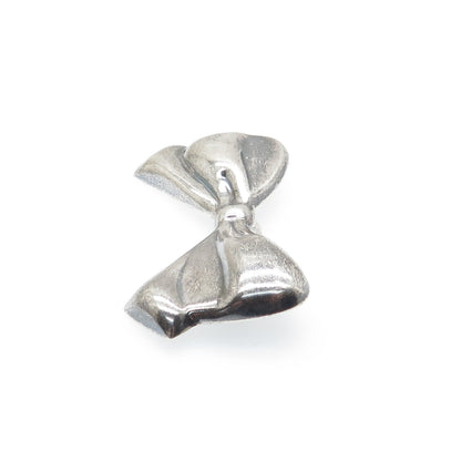 925 Sterling Silver Vintage Mexico Modernist Box Oxidized Pin Brooch / Pendant