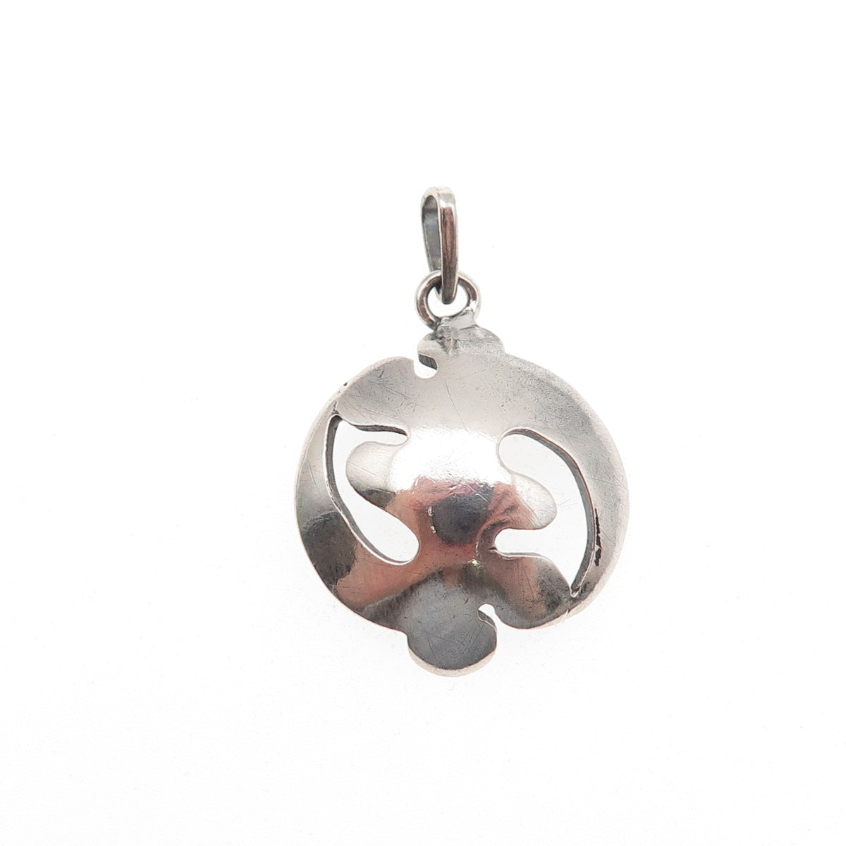 925 Sterling Silver Vintage Pomegranate Oxidized Mini Charm Pendant