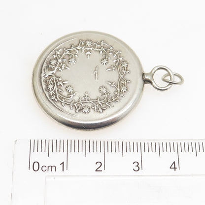 925 Sterling Silver Vintage Tree of Life Eagle Bird Interchangeable Fob