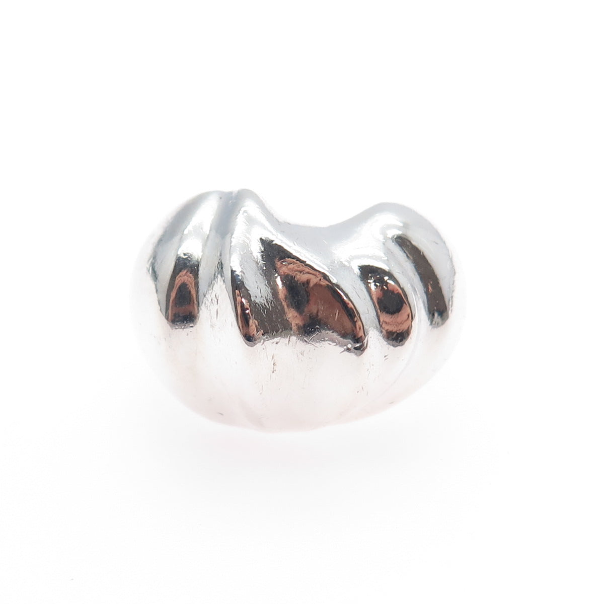 925 Sterling Silver Vintage Modernist Flame Dome Ring Size 7