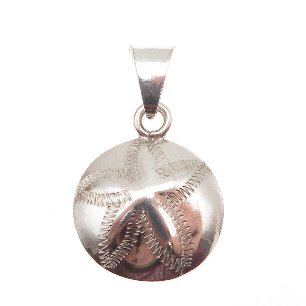 925 Sterling Silver Vintage Sand Dollar Charm Pendant